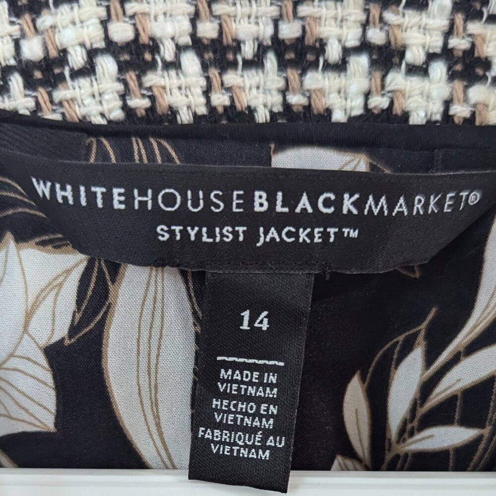 NWOT White House Black Market Houndstooth Stylist Suit Jacket, 14 - Picture 8 of 8